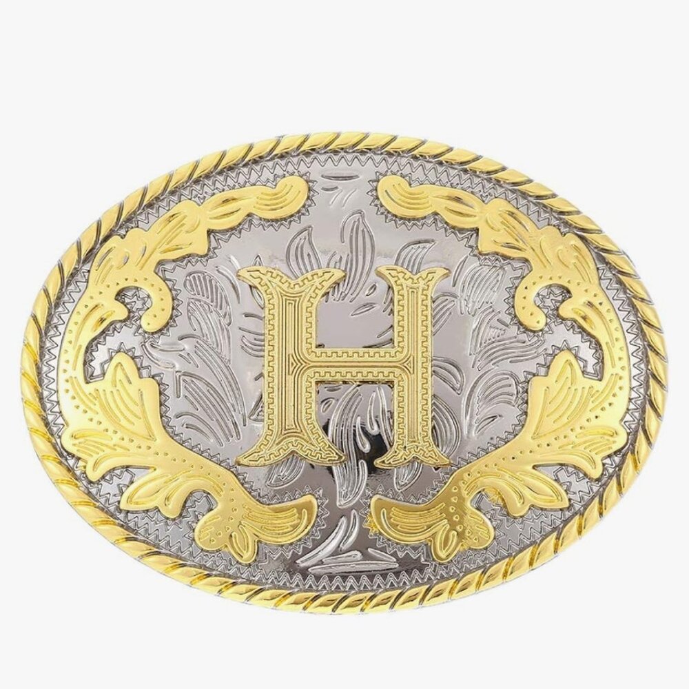 New Men's Or Women's Western Belt Buckle Letter H